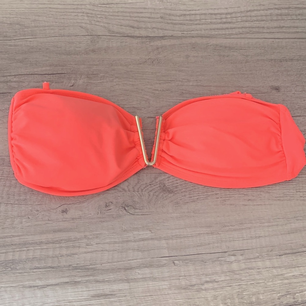 Neon pink bikini top